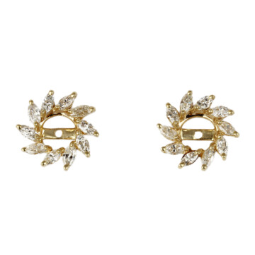 Featured image of this Women’s 14k Yellow Gold Diamond Earring Jackets