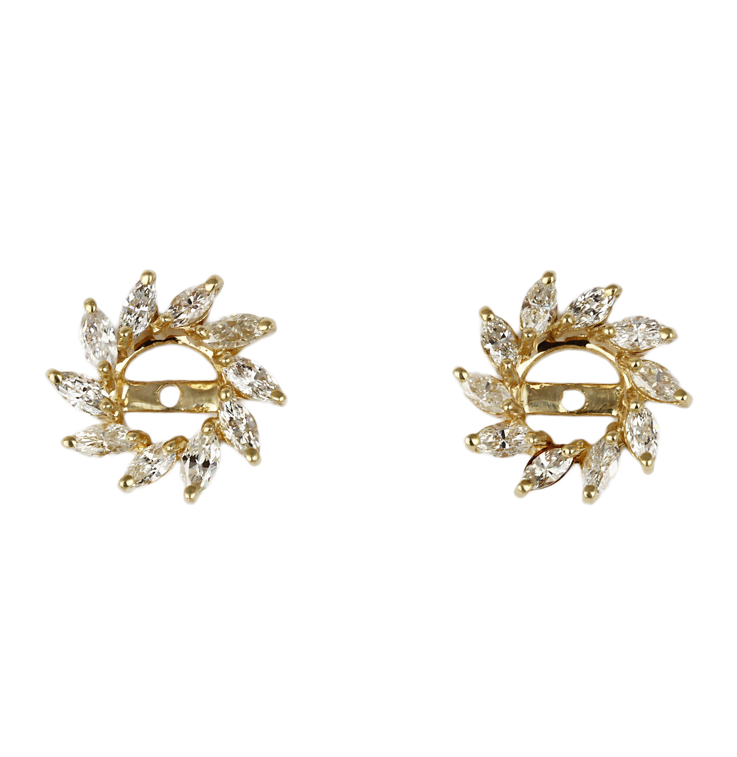 Featured image of this Women’s 14k Yellow Gold Diamond Earring Jackets