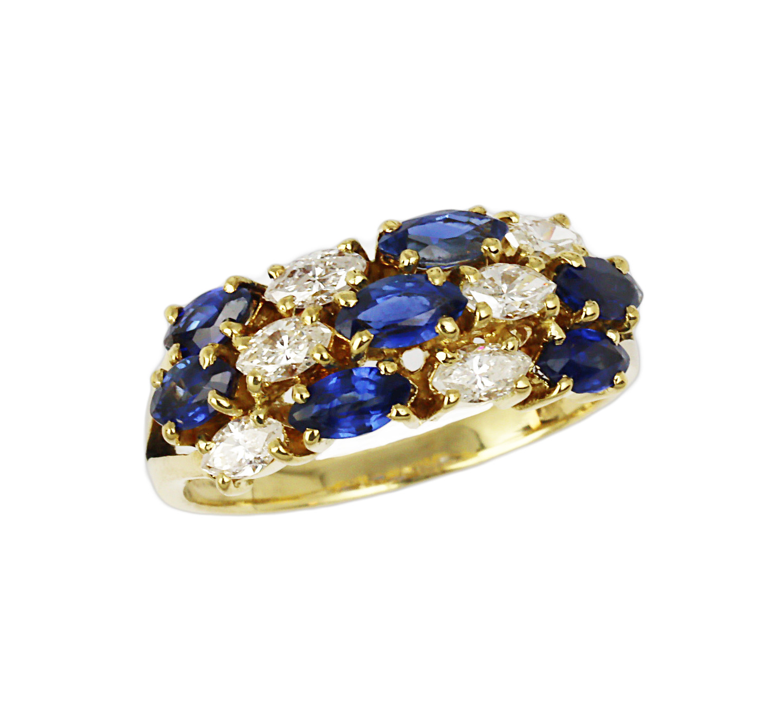 Featured image of this Women’s 18k Yellow Gold Diamond, Sapphire Size 5.75 Ring