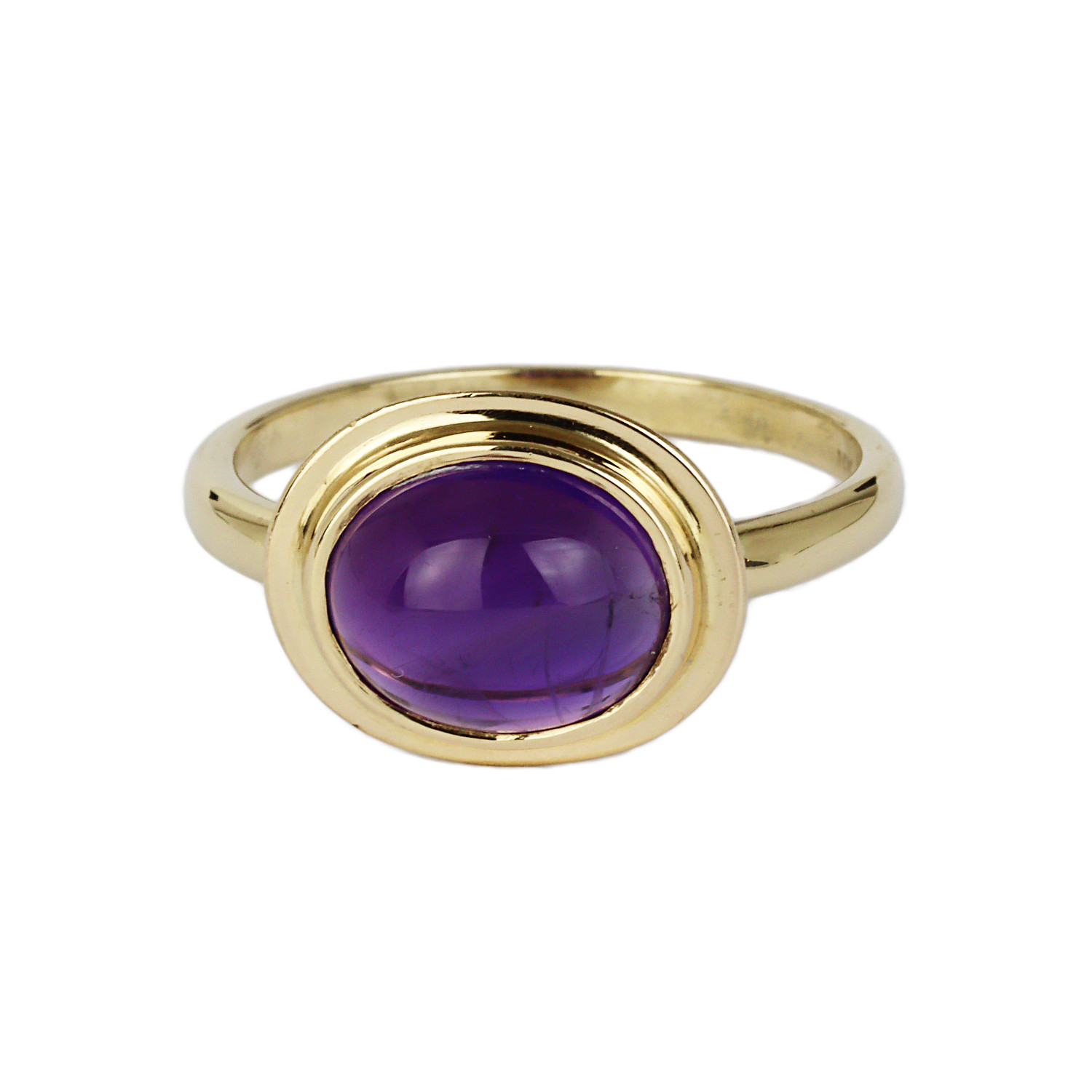 Gallery image of this Women’s 14k Yellow Gold Amethyst Size 9.75 Ring