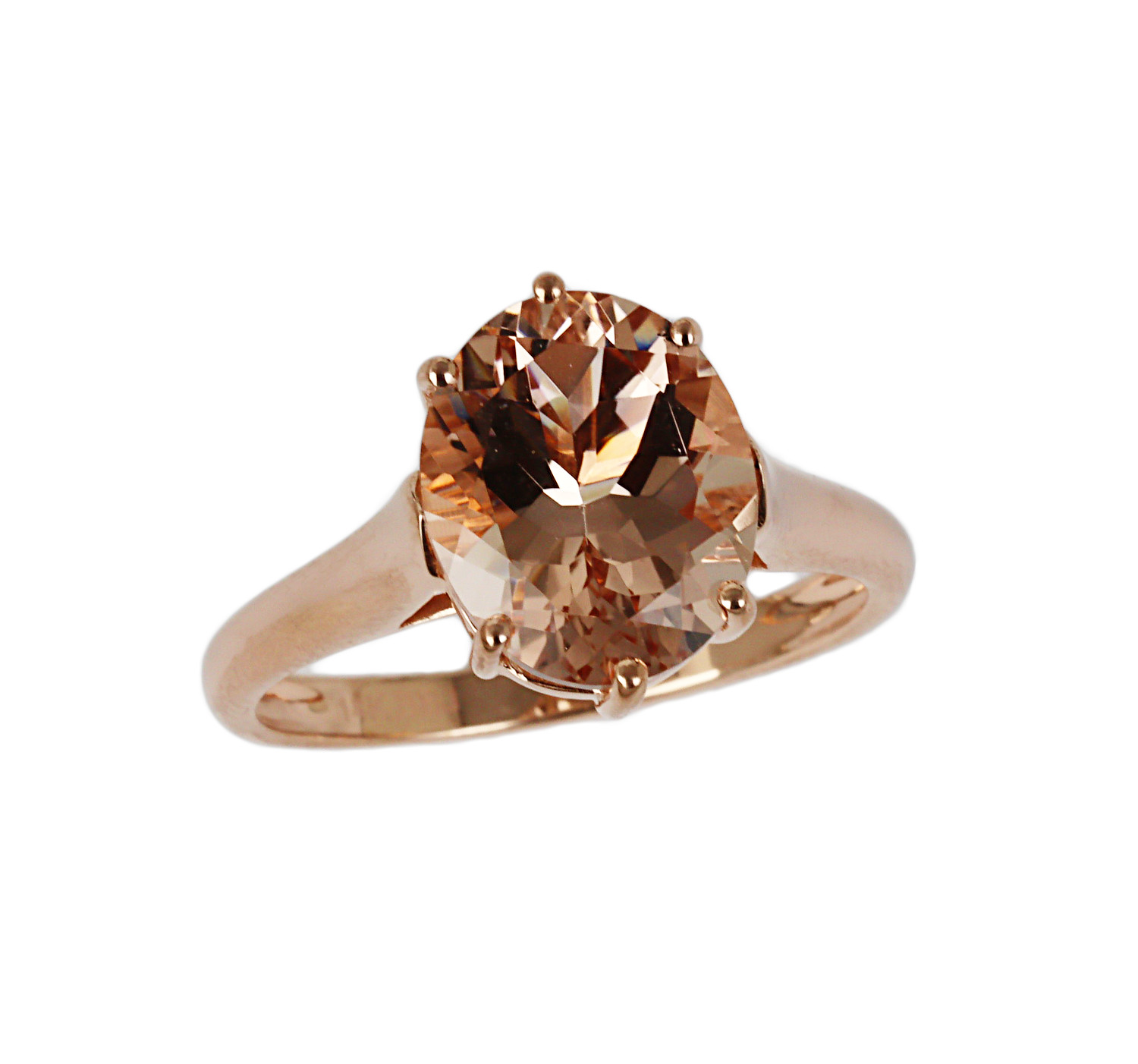 Featured image of this Women’s 14k Rose Gold Morganite Size 6.75 Ring