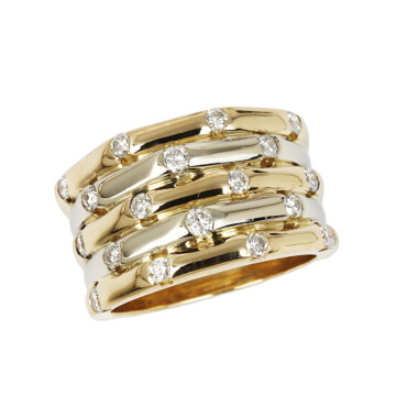 Featured image of this Women’s 14k Yellow & White Gold Diamond Size 6.5 Ring
