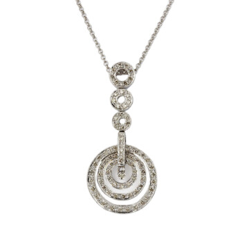 Featured image of this Women’s 14k White Gold Diamond Necklace