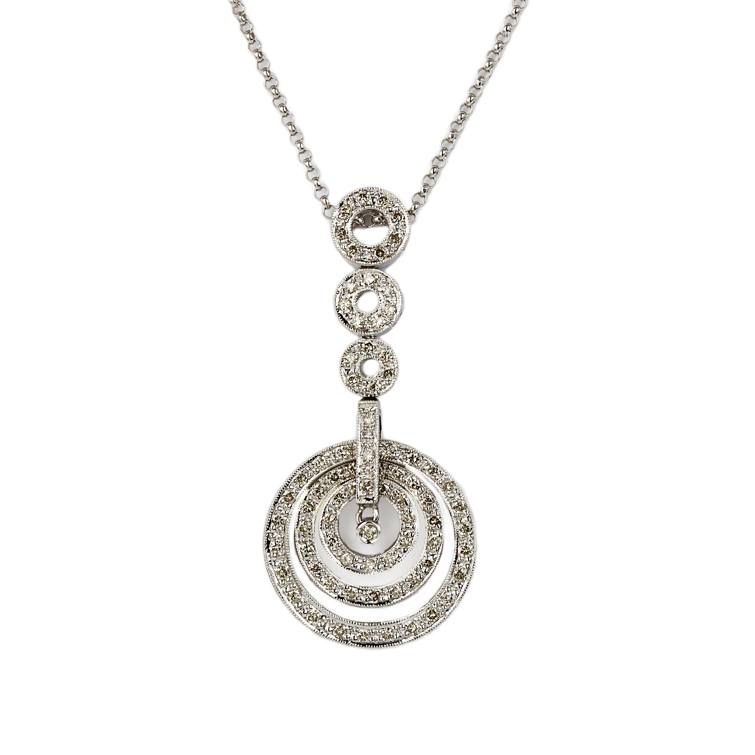 Featured image of this Women’s 14k White Gold Diamond Necklace