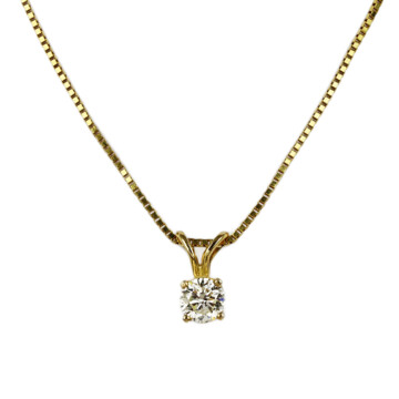 Featured image of this Women’s 14k Yellow Gold Diamond Solitaire Necklace