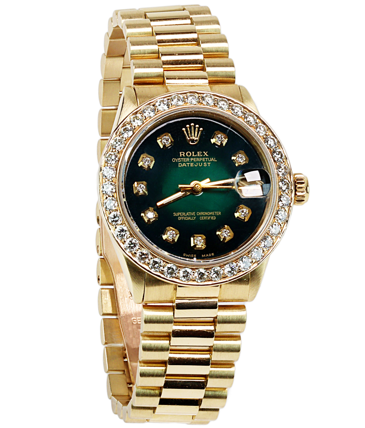 Gallery image of this 18k Yellow Gold & Diamond Datejust Rolex Wristwatch – 36mm Case