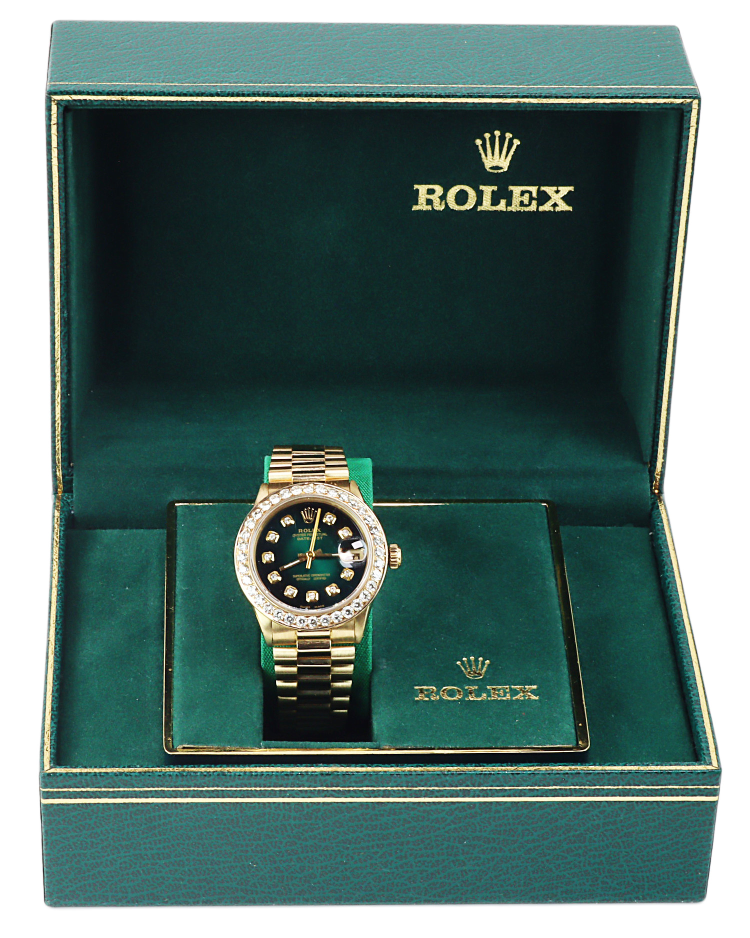 Gallery image of this 18k Yellow Gold & Diamond Datejust Rolex Wristwatch – 36mm Case