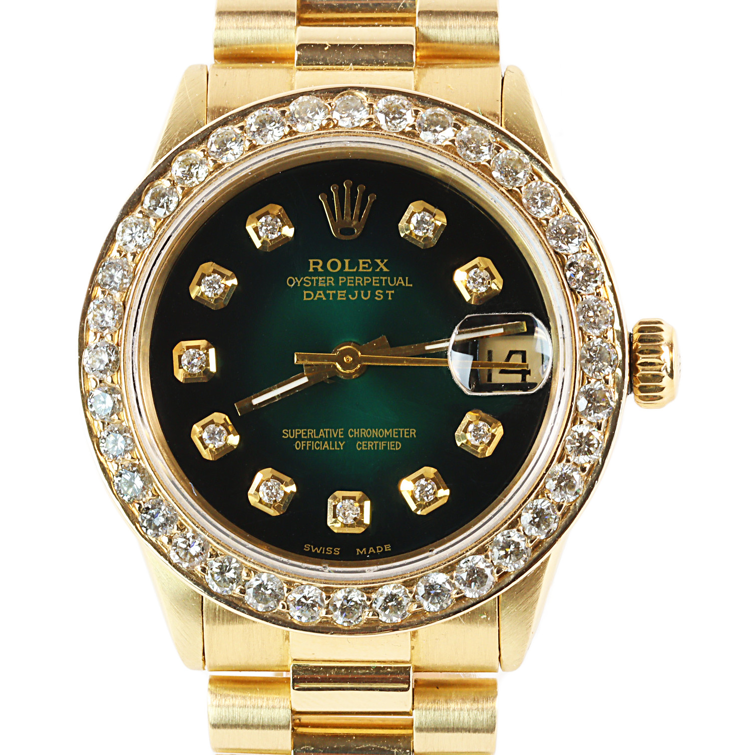 Featured image of this 18k Yellow Gold & Diamond Datejust Rolex Wristwatch – 36mm Case