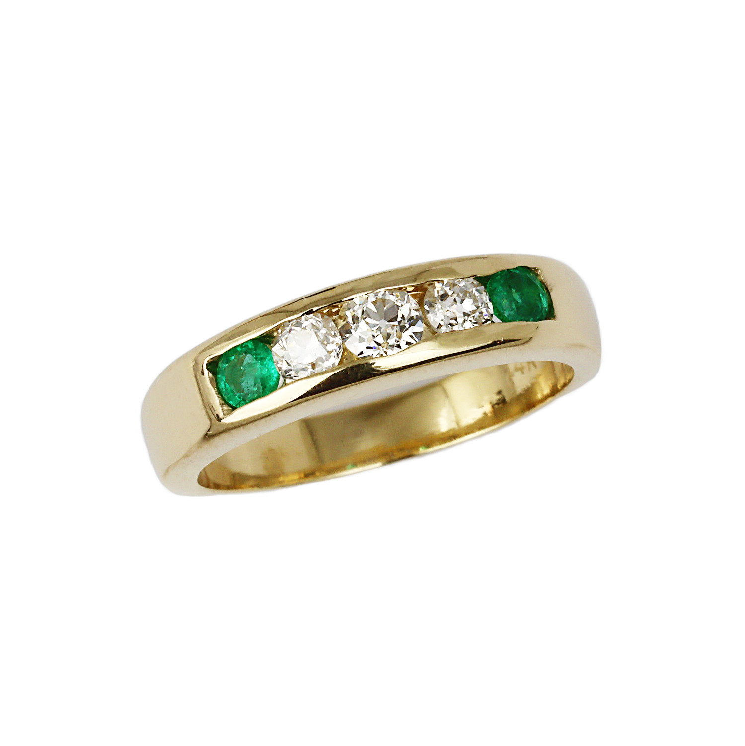 Featured image of this Women’s 14k Yellow Gold Diamond, Emerald Ring Size 6