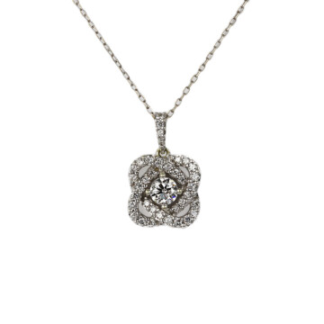 Featured image of this Women’s 14k White Gold Diamond Necklace