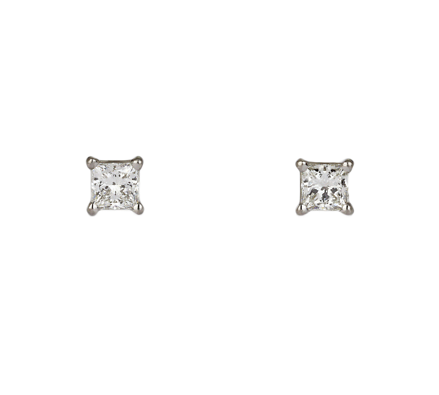 Featured image of this Women’s 14k White Gold Diamond Stud Earrings GIA Cert