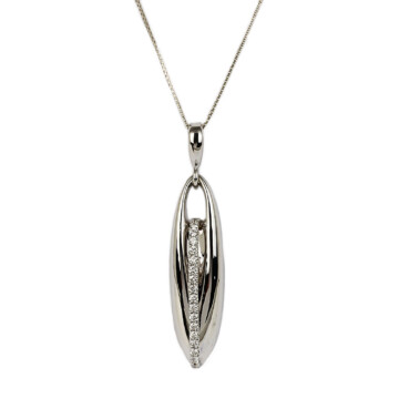 Featured image of this Women’s 14k White Gold Diamond Necklace