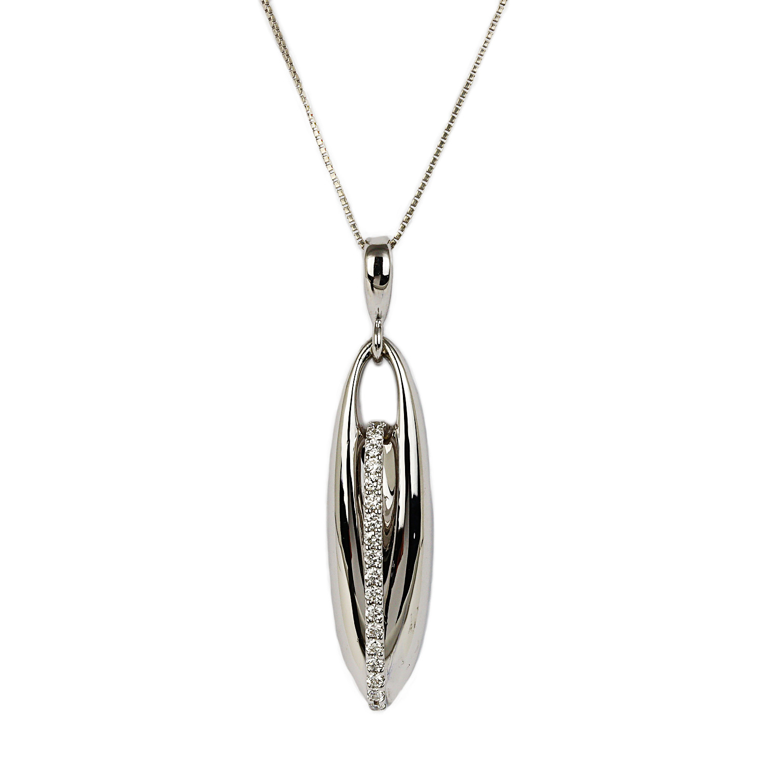 Featured image of this Women’s 14k White Gold Diamond Necklace