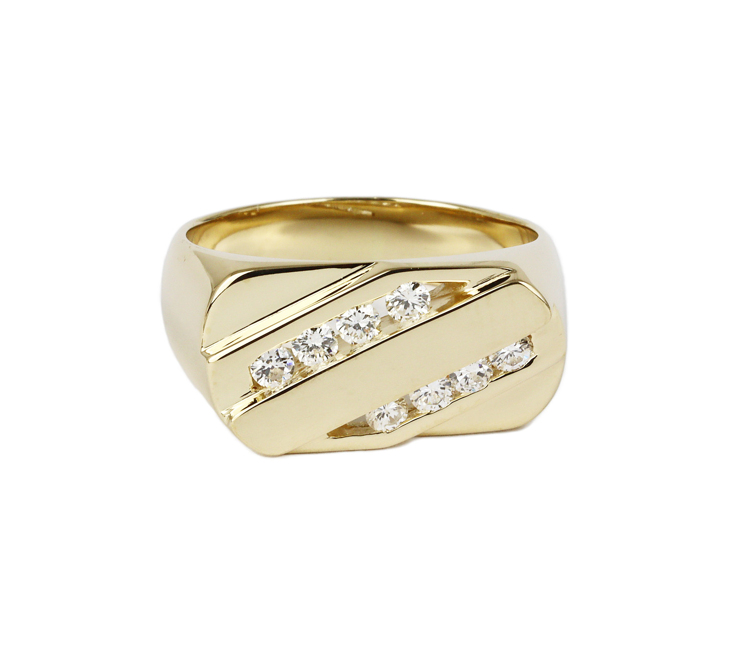 Gallery image of this Men’s 14k Yellow Gold Diamond Ring Size 10