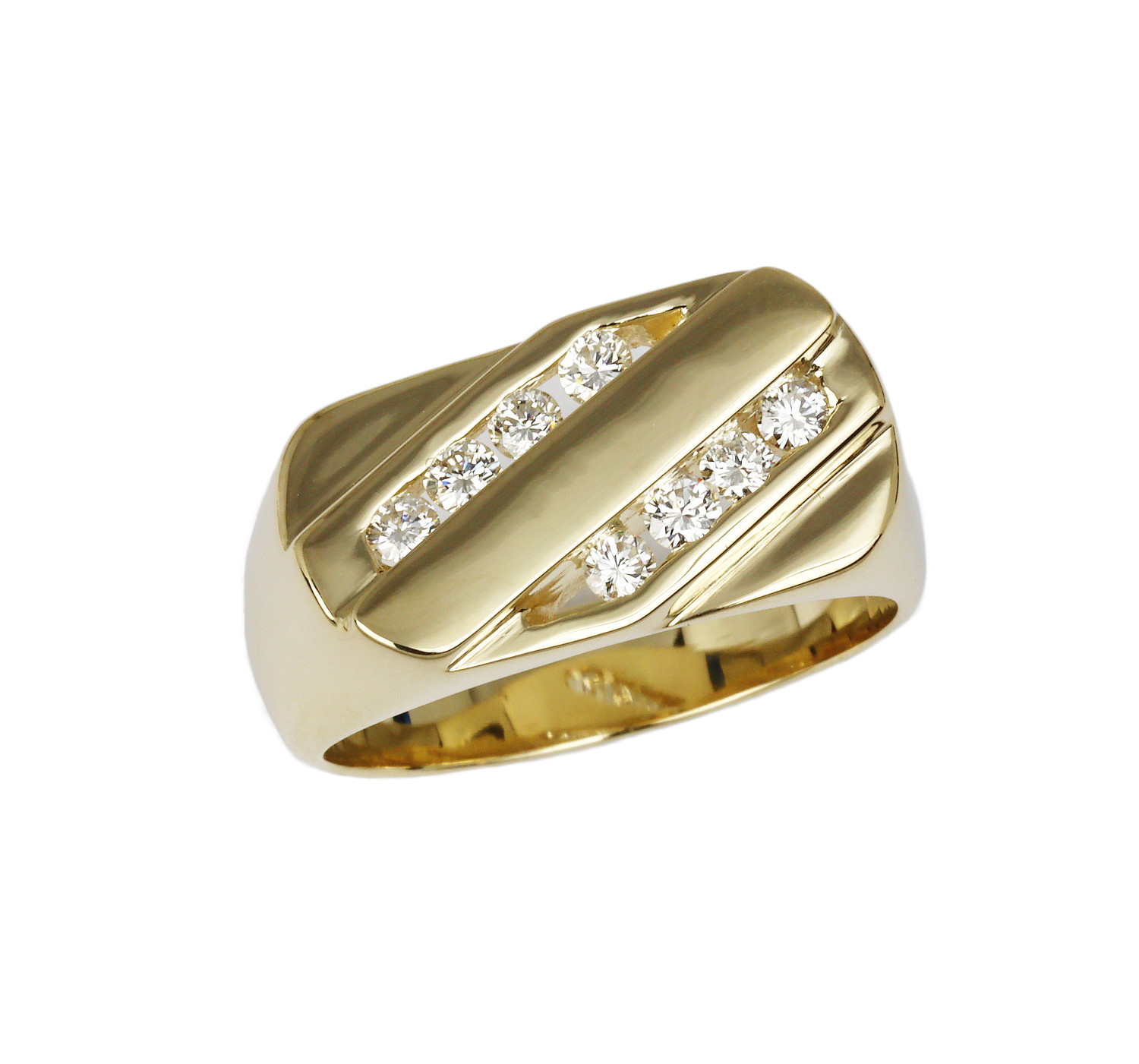 Featured image of this Men’s 14k Yellow Gold Diamond Ring Size 10