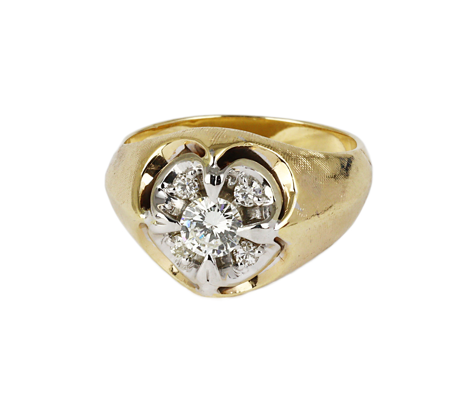 Gallery image of this Men’s 14k Yellow Gold Diamond Ring Size 8