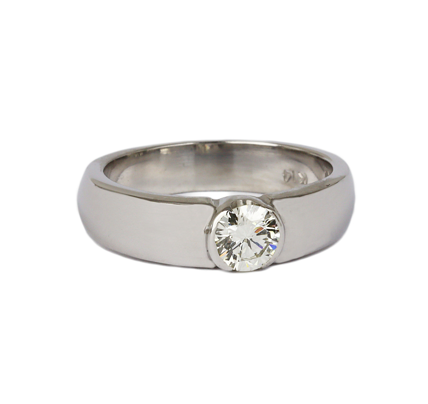 Gallery image of this Women’s 14k White Gold Diamond Band Ring Size 7 EGL Cert