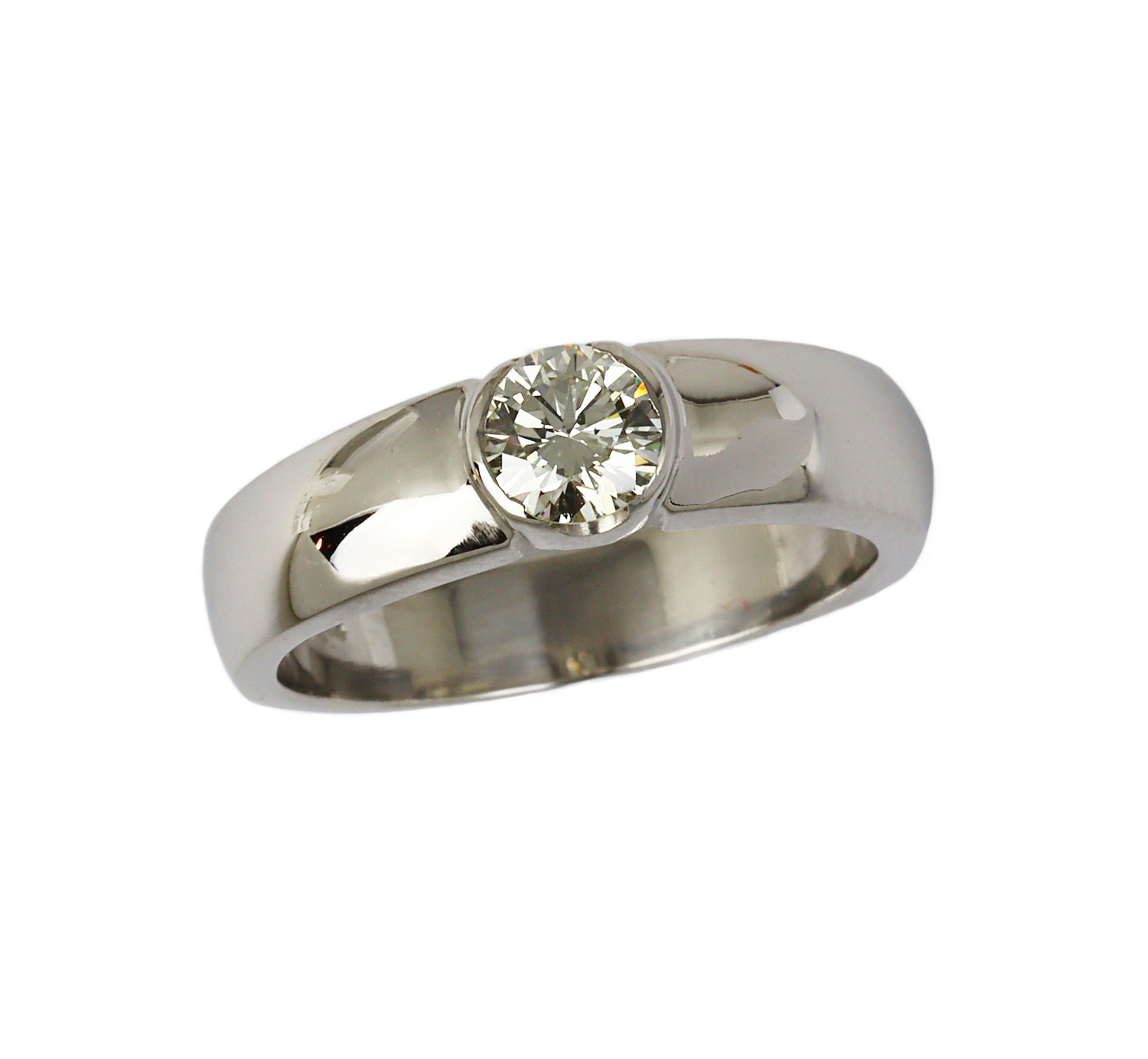 Featured image of this Women’s 14k White Gold Diamond Band Ring Size 7 EGL Cert