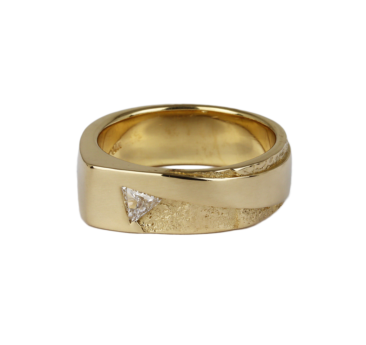 Gallery image of this Men’s 14k Yellow Gold Diamond Ring Size 10.75
