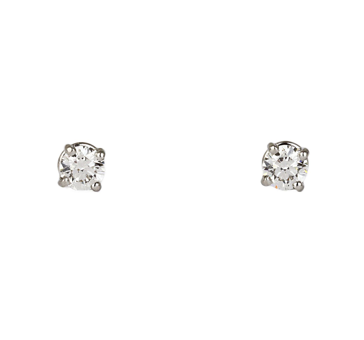 Featured image of this Women’s Platinum Diamond Stud Earrings