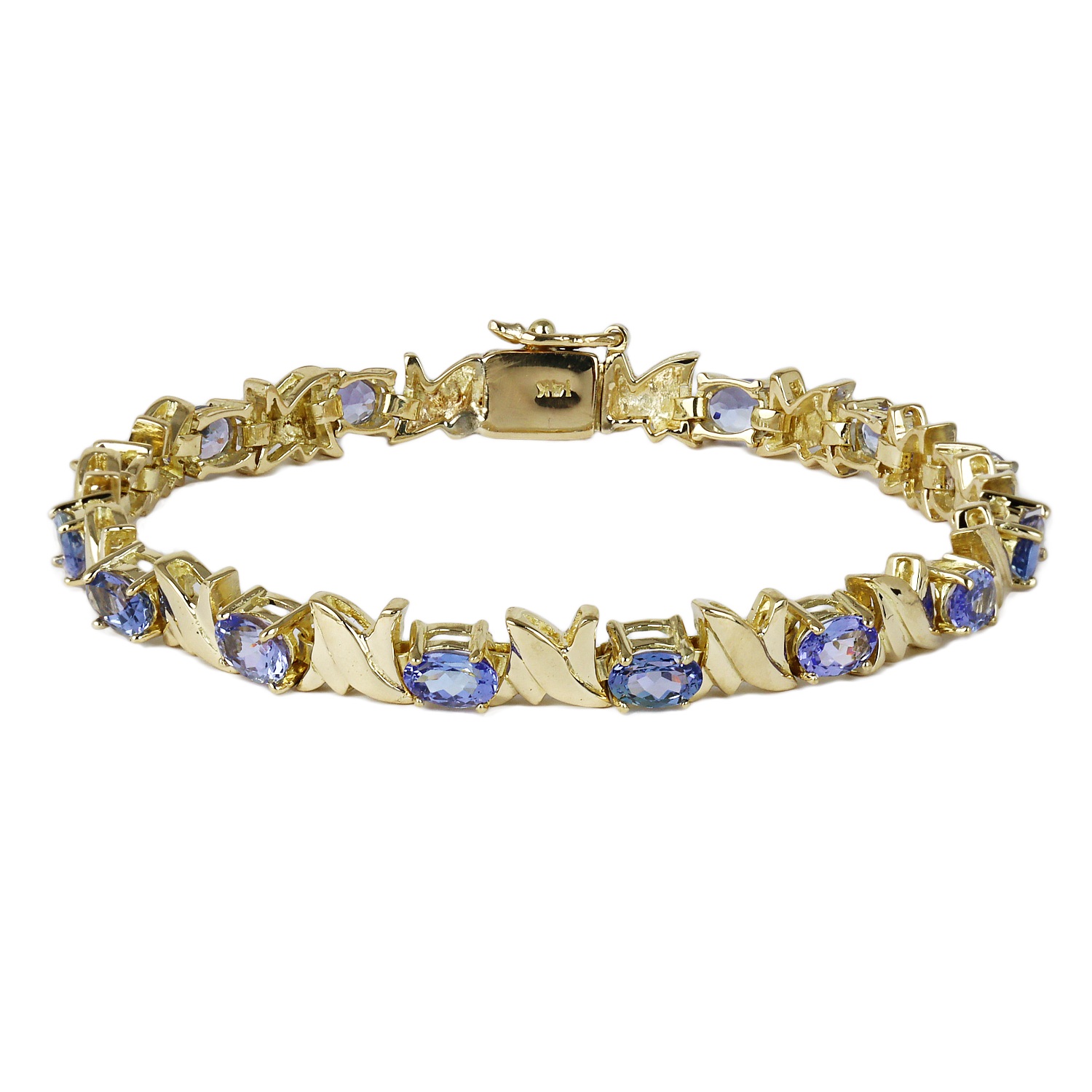 Featured image of this Women’s 14k Yellow Gold Tanzanite Link Bracelet