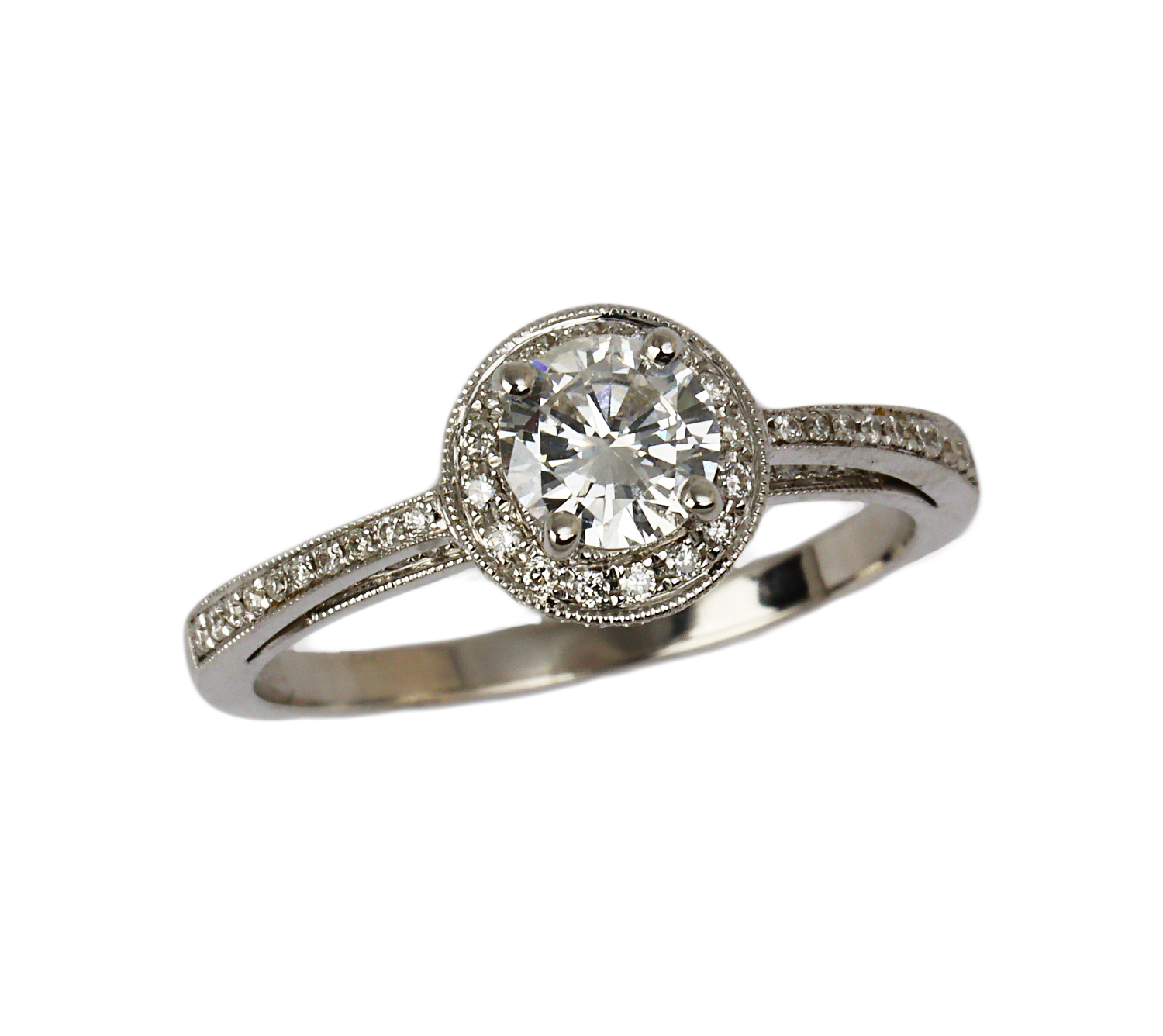 Featured image of this Fischer Women’s 18k White Gold Diamond Bridal Ring Size 6.5 EGL Cert