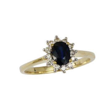 Featured image of this Women’s 14k Yellow Gold Diamond, Sapphire Ring Size 6.75