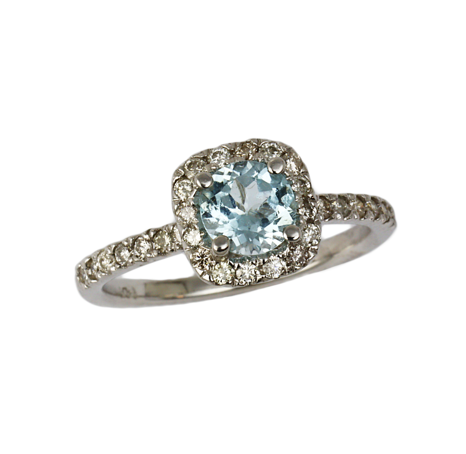 Featured image of this Women’s 14k White Gold Diamond, Topaz Ring Size 6.25