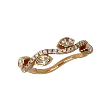 Featured image of this Fischer Women’s 14k Rose Gold Diamond Ring Size 6