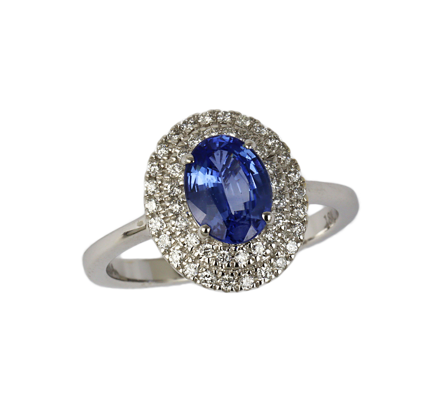Featured image of this Women’s 18k White Gold Diamond, Sapphire Ring Size 7