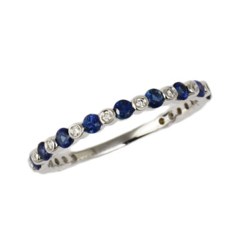 Featured image of this Fischer Women’s 14k White Gold Diamond, Sapphire Ring Size 7