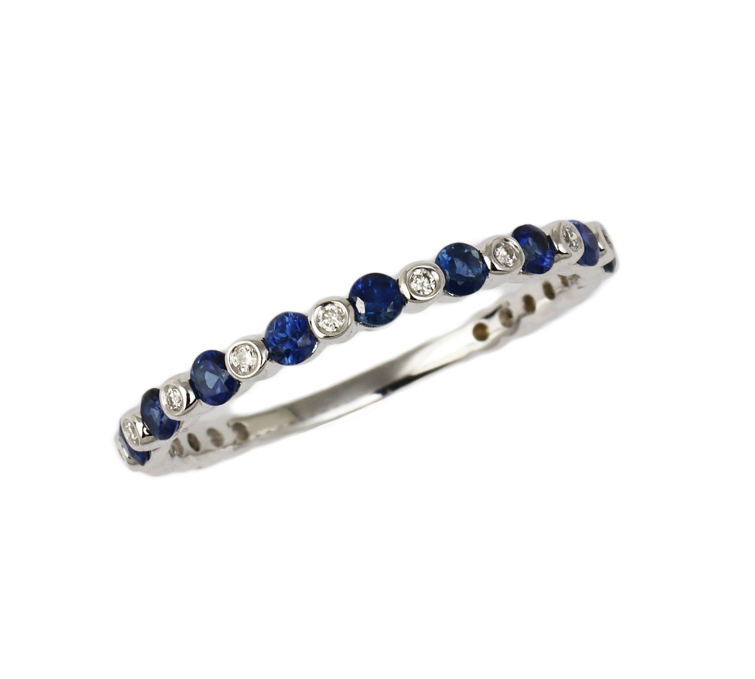 Featured image of this Fischer Women’s 14k White Gold Diamond, Sapphire Ring Size 7