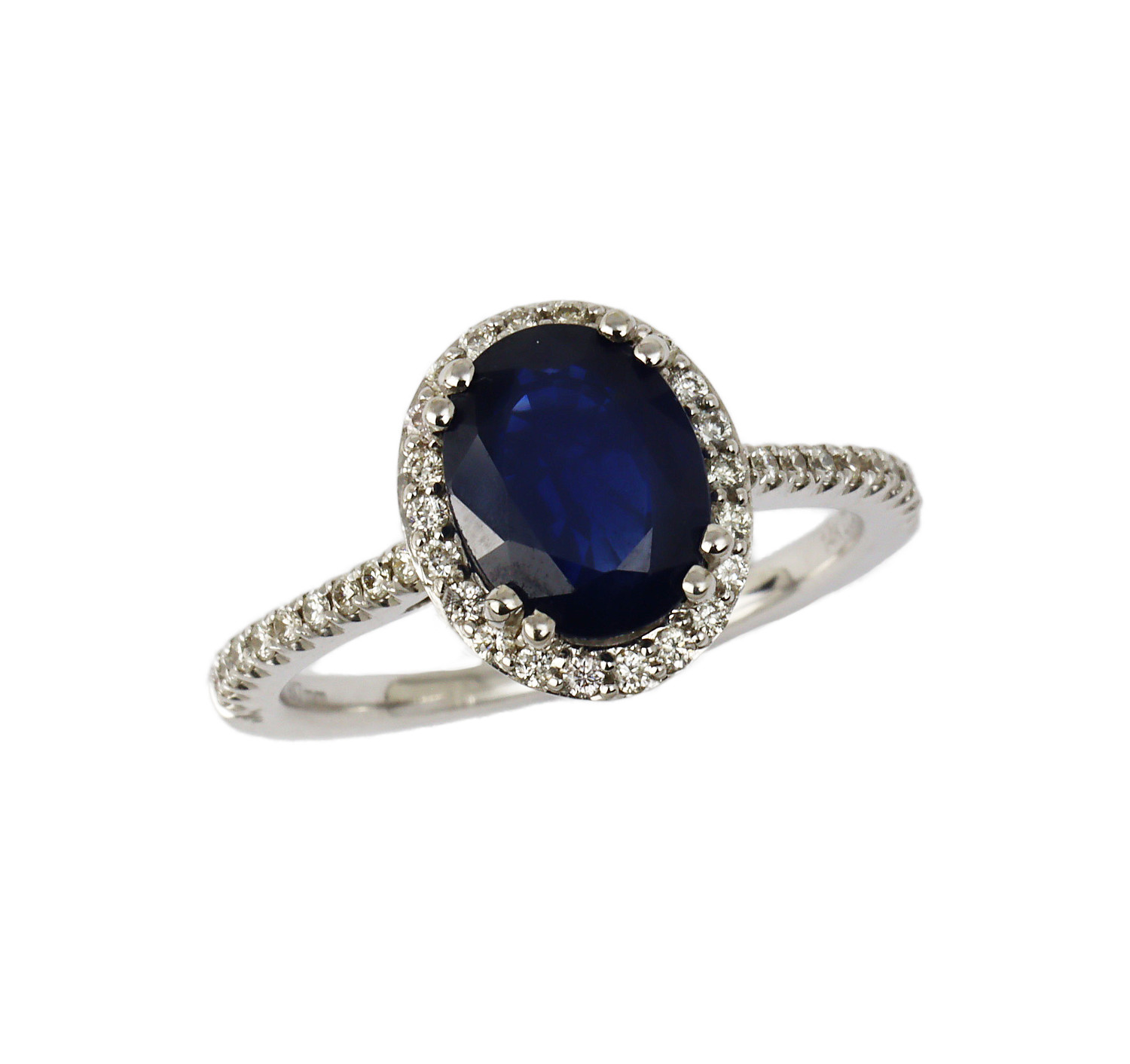 Featured image of this Women’s 14k White Gold Diamond, Sapphire Ring Size 6.5