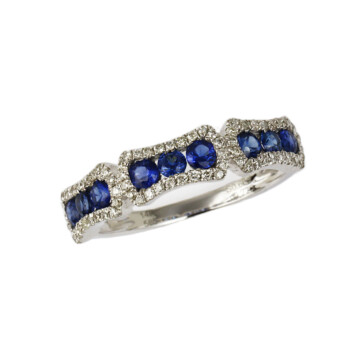 Featured image of this Women’s 14k White Gold Diamond, Sapphire Ring Size 6