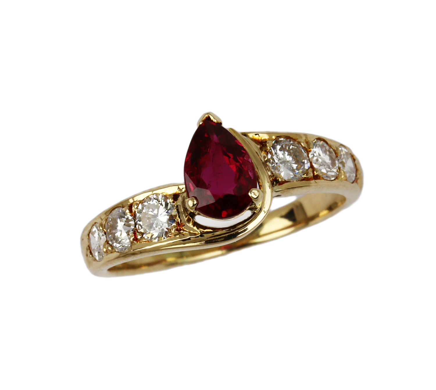 Featured image of this Women’s 14k Yellow Gold Diamond, Ruby Ring Size 7