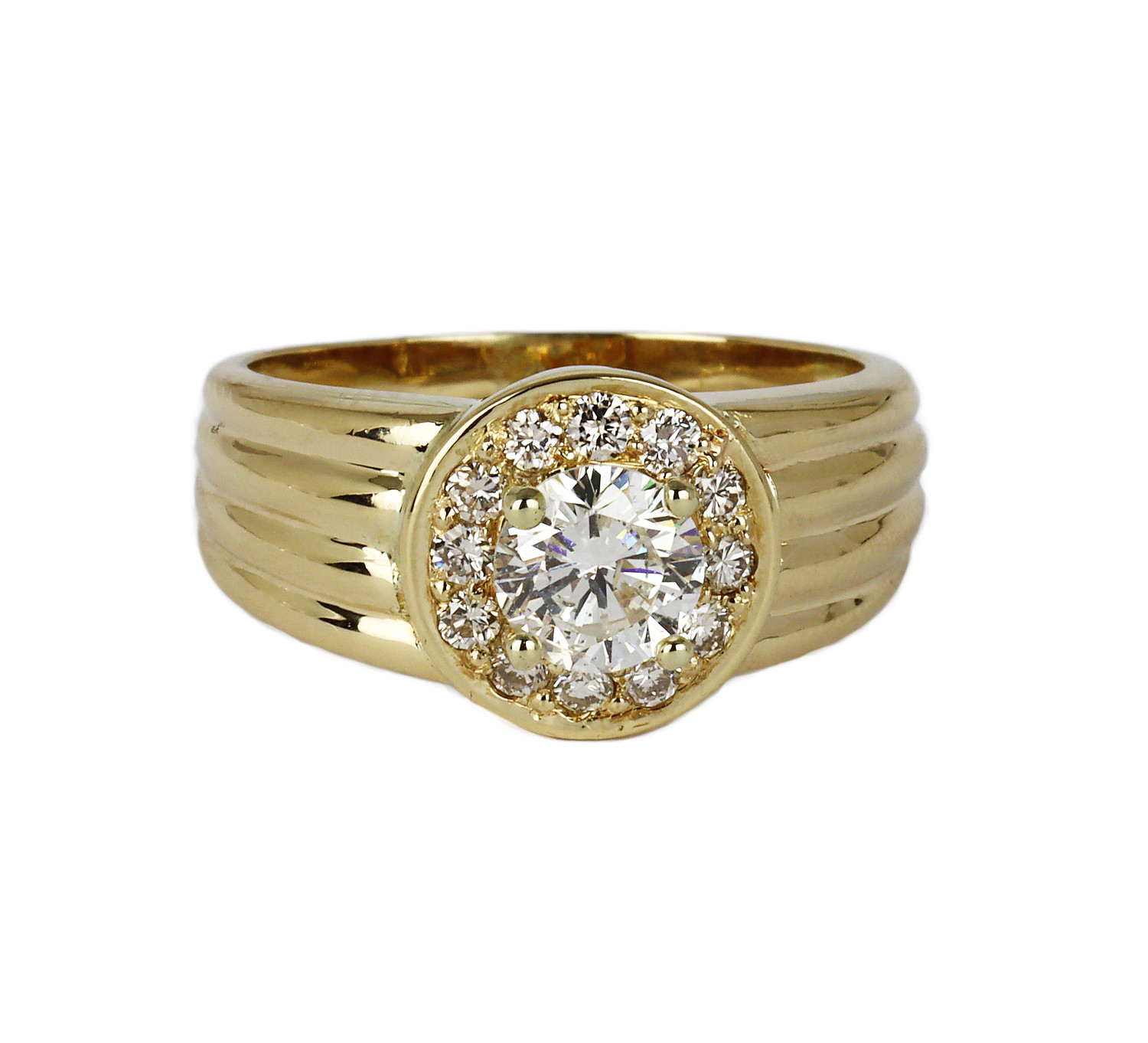 Gallery image of this Women’s 14k Yellow Gold Ring Size 6.25 EGL Cert