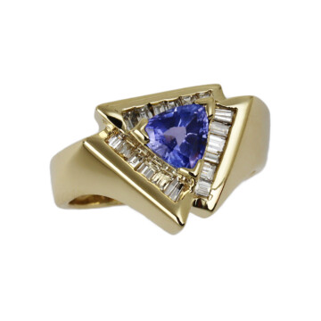 Featured image of this Women’s 14k Yellow Gold Diamond, Tanzanite Ring Size 6.25