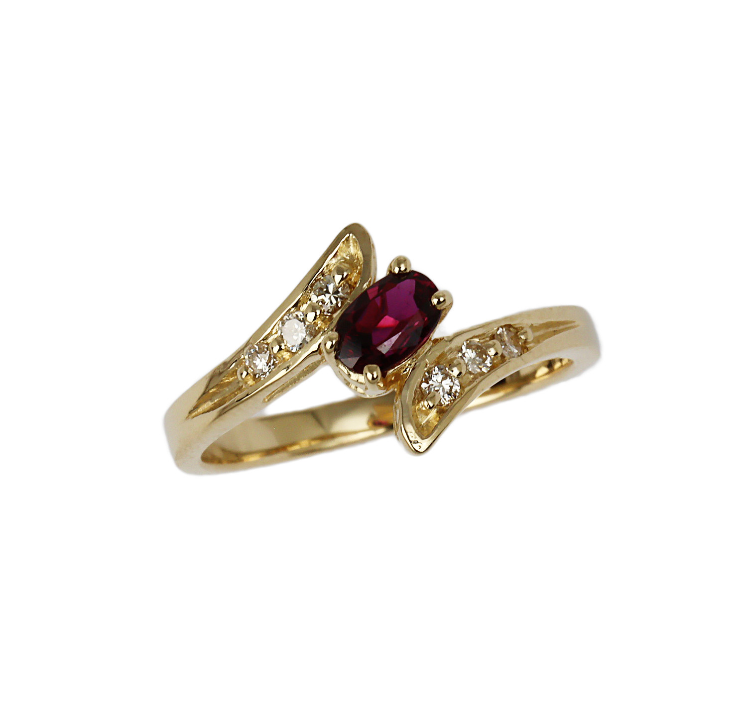 Featured image of this Women’s 14k Yellow Gold Diamond, Ruby Ring Size 5.75