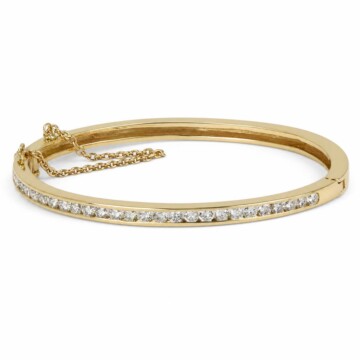Featured image of this Women’s 14k Yellow Gold Diamond Bangle Bracelet