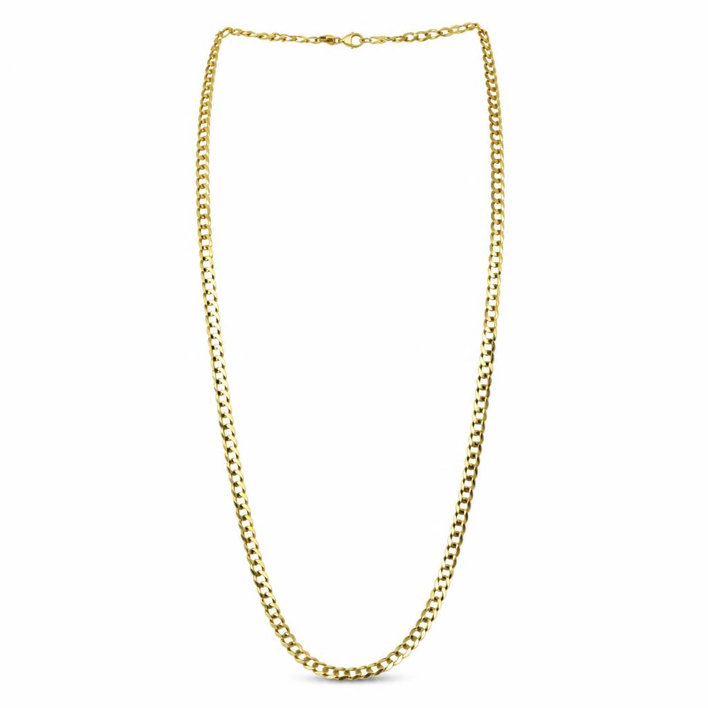 Featured image of this Men’s 14k Yellow Gold Curb Chain Necklace