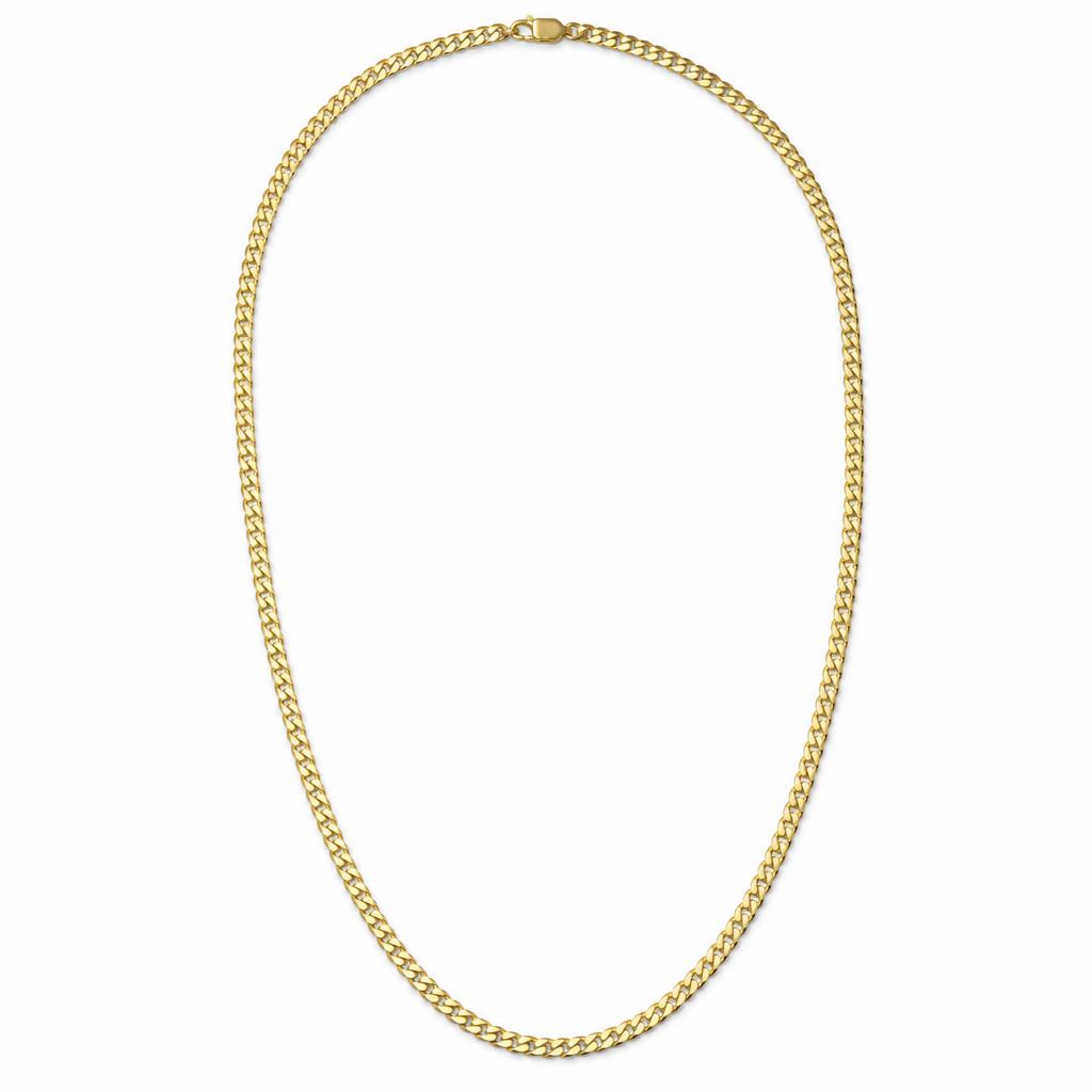 Featured image of this Men’s 14k Yellow Gold Curb Chain Necklace