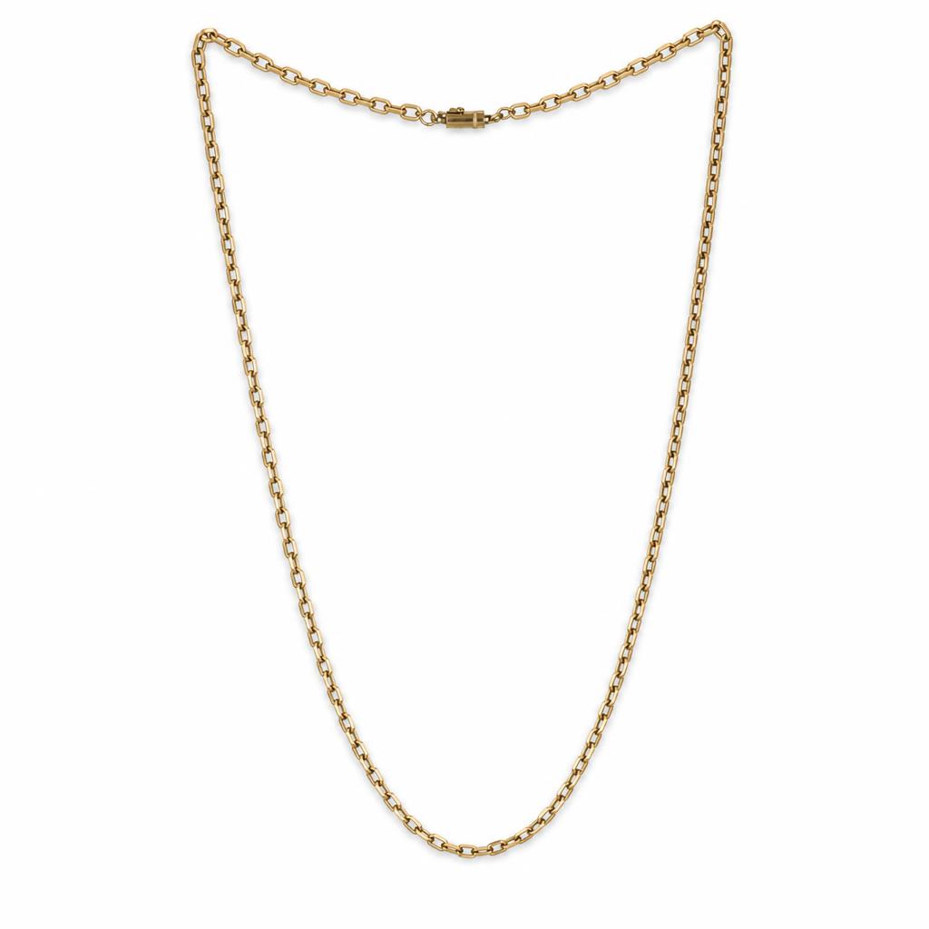 Featured image of this Unisex 14k Yellow Gold Cable Chain Necklace