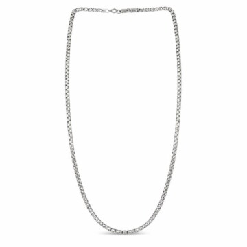 Featured image of this Unisex 14k White Gold Box Chain Necklace