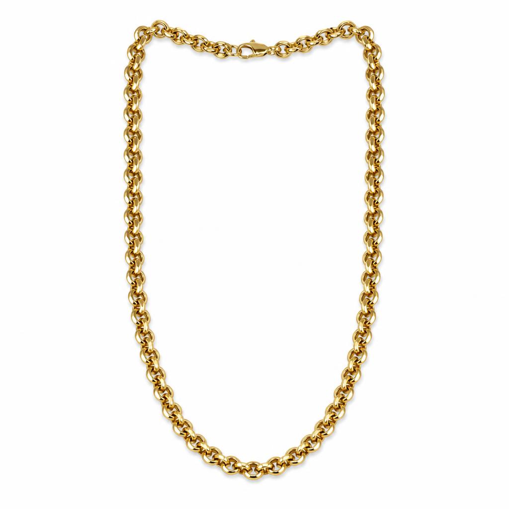 Featured image of this Unisex 14k Yellow Gold Cable Chain Necklace