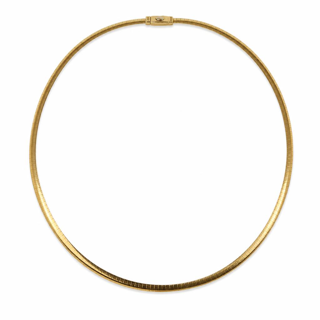 Featured image of this Women’s 14k Yellow & White Gold Omega Chain Necklace