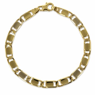 Featured image of this Men’s 14k Yellow Gold Oval/Anchor Link Bracelet