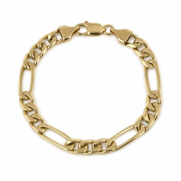 Featured image of this Men’s 14k Yellow Gold Figaro Link Bracelet