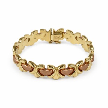 Featured image of this Women’s 14k Yellow & Rose Gold Heart Link Bracelet
