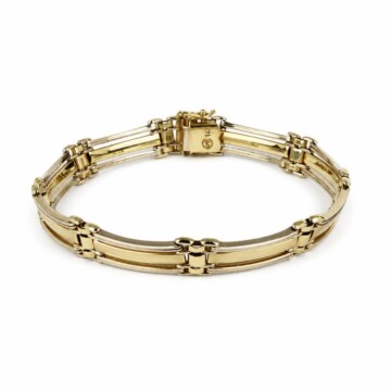 Featured image of this Men’s 14k Yellow & White Gold Bracelet