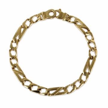 Featured image of this Men’s 14k Yellow Gold Figaro Link Bracelet